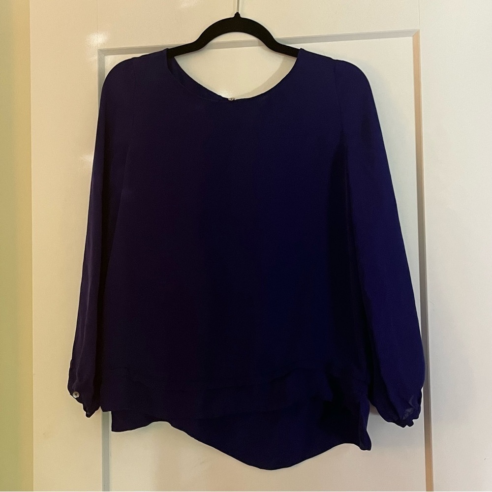 Vintage 💯 Silk Plum Purple Blouse